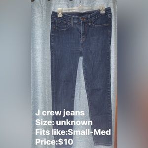 J crew blue jeans. Size tag is out of jeans